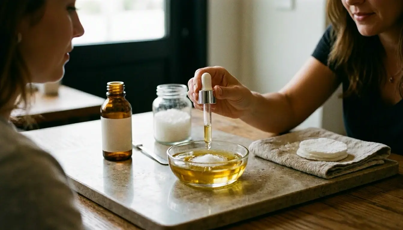 BHAs in Beauty Salon: BHAs are oil-soluble beta hydroxy acids used in skincare to exfoliate dead—visual guide