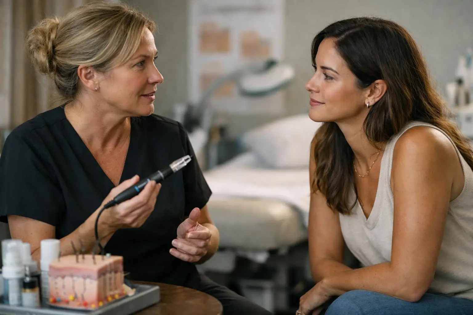 Collagen Induction in Beauty Salon: Collagen Induction is a minimally invasive skin-rejuvenation procedure that uses tiny...