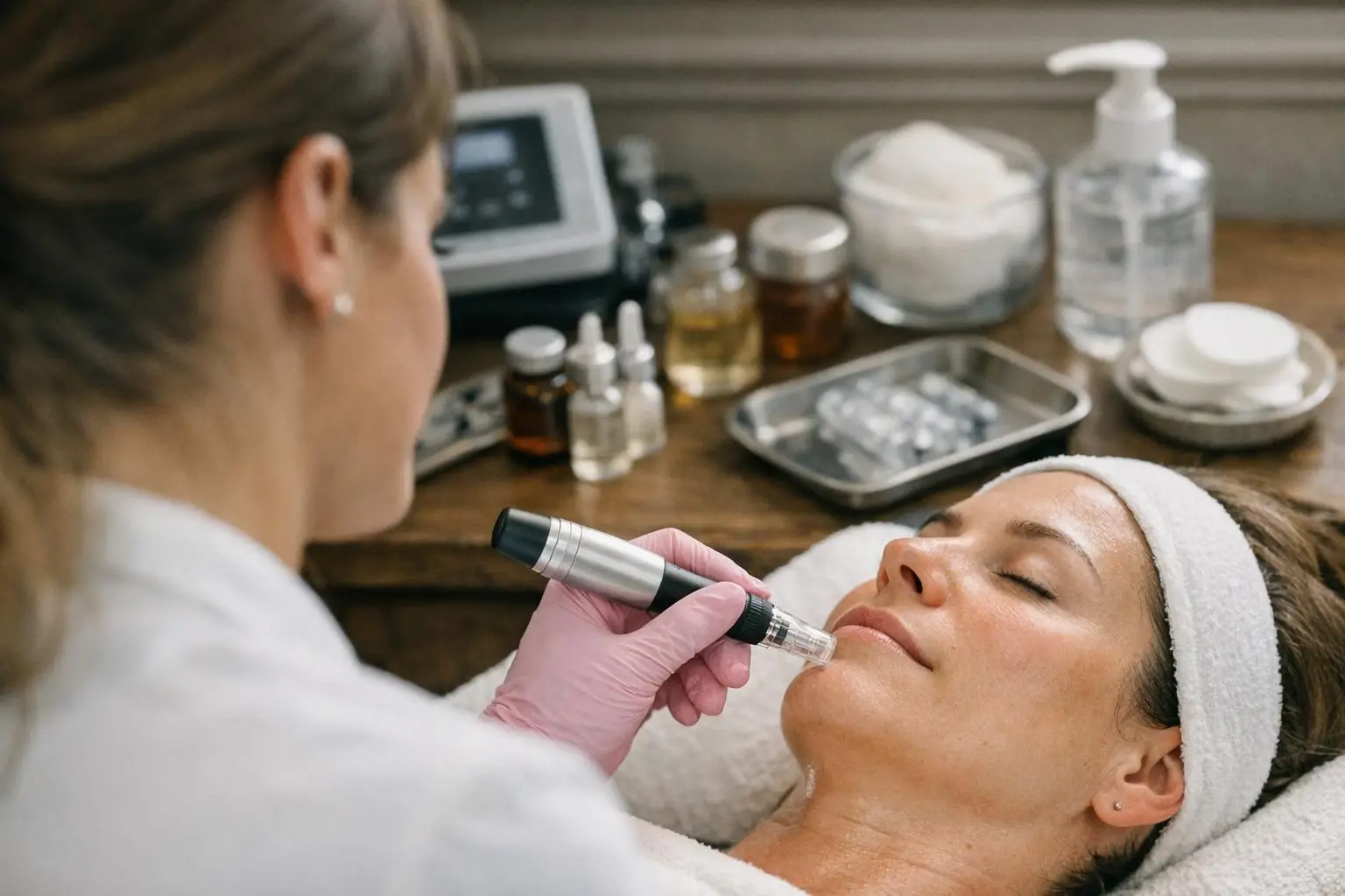 How Collagen Induction Therapy applies to Beauty Salon services in West Palm Beach, United States—practical illustration