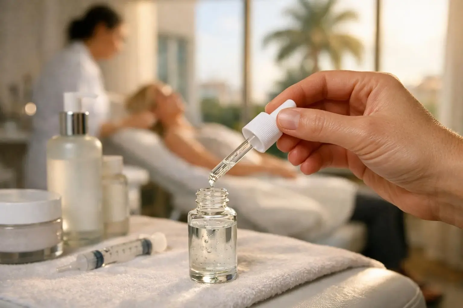 Hyaluronic Acid in Beauty Salon: Hyaluronic Acid is a naturally occurring sugar molecule found in the skin—visual guide