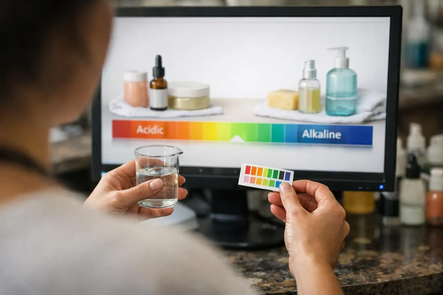 pH Balance in Beauty Salon: pH Balance is a measure of how acidic or alkaline a substance—visual guide